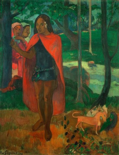 Der Zauberer von Hiva Oa, oder Der Marquesaner mit dem roten Umhang von Paul Gauguin
